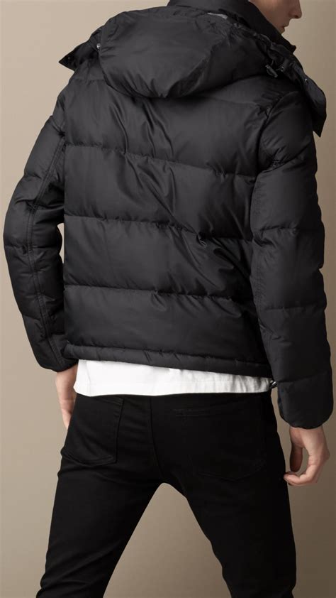 mens burberry puffer|black puffer jacket men's designer.